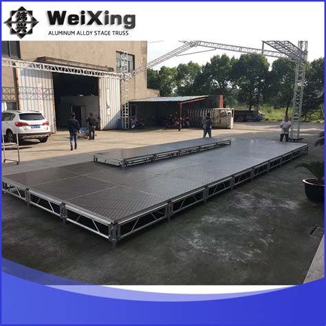 On Sale Assemble Stage Aluminum Alloy Glass Stage Folding Stage