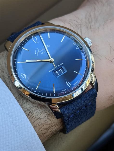 Wts Glashutte Original Senator Sixties Panorama Date Stunning Blue