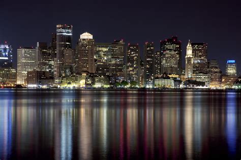 Boston Skyline At Night Photograph By Jenna Szerlag Fine Art America