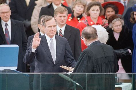 george h w bush 1989 picture look back at us presidential inaugurations abc news