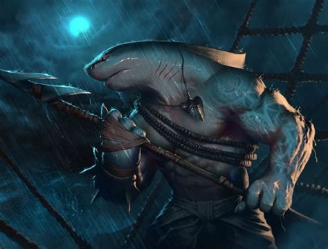 Sharkman Creature Concept Art Fantasy Character Design Fantasy