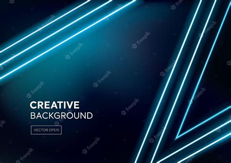 Premium Vector Dark Blue Abstract Background With Laser Light Beams