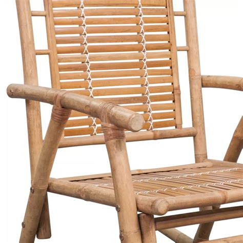 Lacina bistro set with harper arm chairs. Rocking Chair Bamboo Armchair Garden Balcony Furniture ...