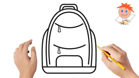 How To Draw A School Backpack Easy Drawings