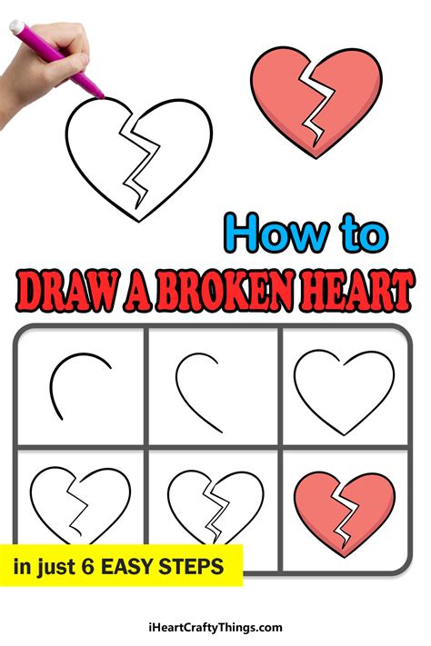 Easy Broken Heart Designs To Draw