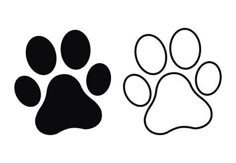 Paw Print Dog Or Cat Paw Icons Creative Market