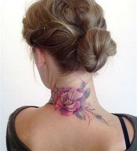 55 Attractive Back Of Neck Tattoo Designs For Creative Juice