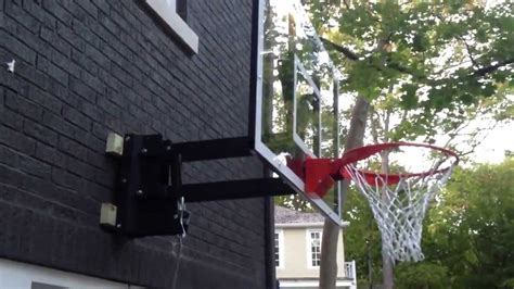 Adjustable Wall Mounted Basketball System Demonstration Youtube