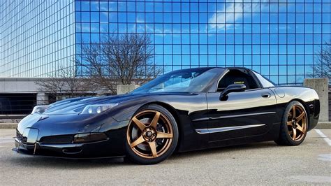 Black Chevrolet Corvette C5 Forgestar Cf5 Concave Rotory Forged Wheels