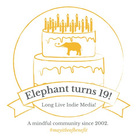 Cheerful Birthday Elephant Elephant Journal