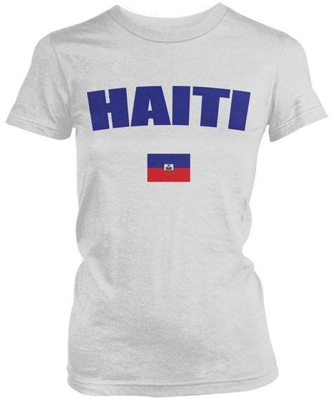 Haiti Country Flag Ladies Juniors T Shirt Haitian Republic Of Haiti