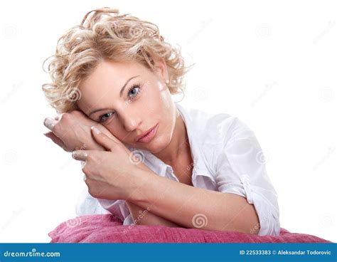 Portrait Of Beautiful Caucasian Woman Stock Image Image Of Close