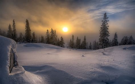 Sunlight Landscape Sky Snow Winter Blue Mist Frost Atmosphere