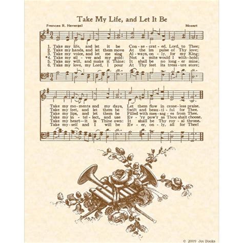 Take My Life And Let It Be 8 X 10 Antique Hymn By Vintageverses