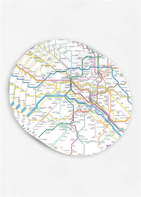 Paris Metro Subway Map Original Artists Artwork Paris Metro