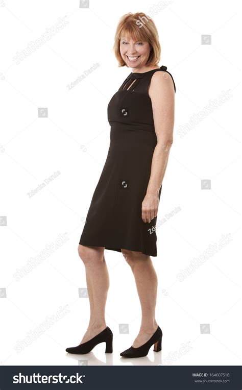 Mature Woman Wearing Black Outfit On Stock Photo 164607518 Shutterstock