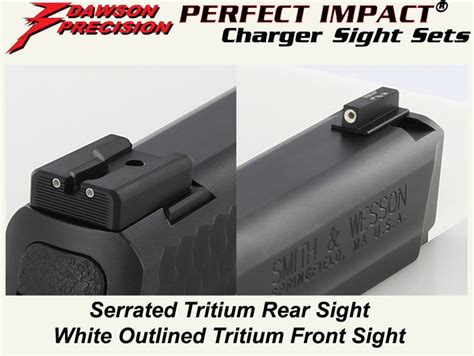 Sight Set For Sandw Mandp Fixed Charger Tritium Rear And Tritium Front By