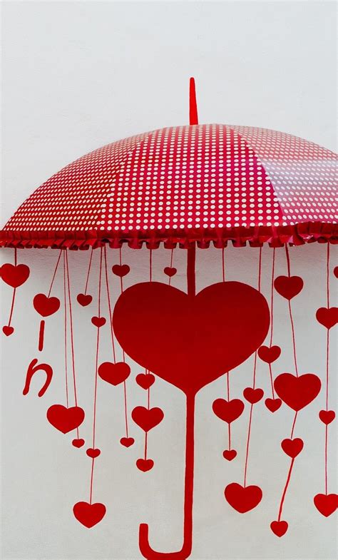 1280x2120 Umbrellas Drawing Heart Iphone 6 Hd 4k Wallpapers Images
