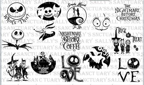 Nightmare Before Christmas Bundle 14 SVG's for | Etsy