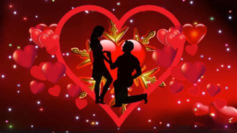 Red Heart Girl And Boy Begging For Me Love Walpaper Hd