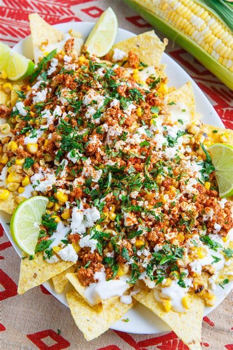 Try a fresh guacamole for the perfect side to your mexican feast. Mexican Street Corn Nachos | Recipe | Mexican food recipes ...
