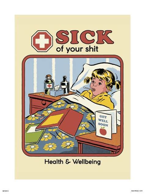 Sick Of Your Shit By Steven Rhodes Blue Dog Posters