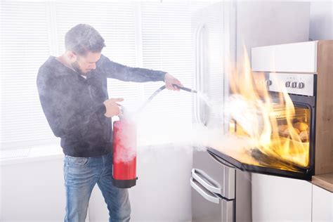 Sticking around to try to extinguish a fire after the occupants are. Grease Fires - What to Do if Your Oven Catches Fire