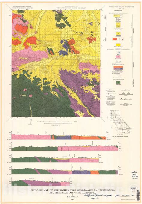 Map Geologic Map Of The Joshua Tree Quadrangle San Bernardino And