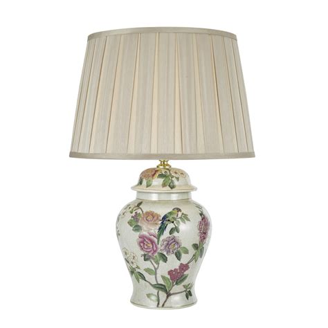 Save 20% off with code. Dar Lighting PEO4255 Peony Porcelain Table Lamp Base Hand Finished Floral Motif Base Only