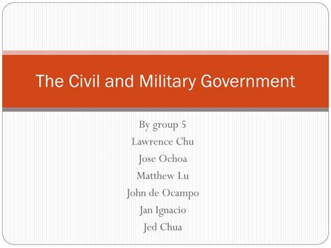 Ppt The Civil And Military Government Powerpoint Presentation Free