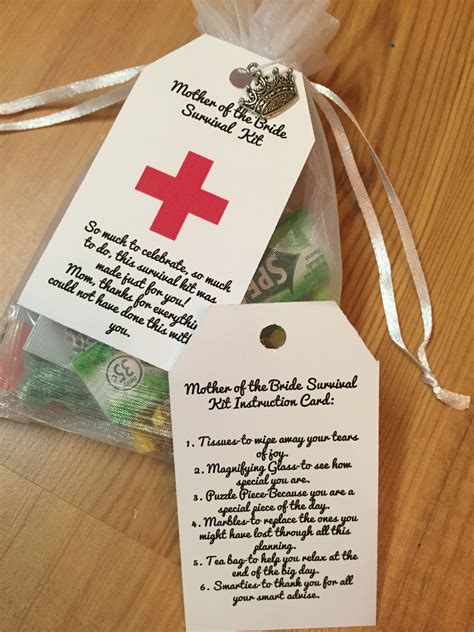 Mother Of The Bride Survival Kit Gift Favors Love Com Bride Survival