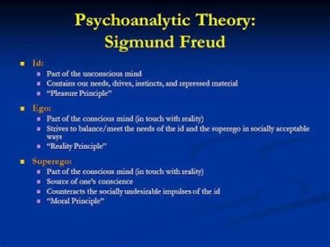 These two basic drivers are love and aggression which have a direct impact on what an individual does and thinks. sigmund freud's psychoanalytic theory of personality - YouTube