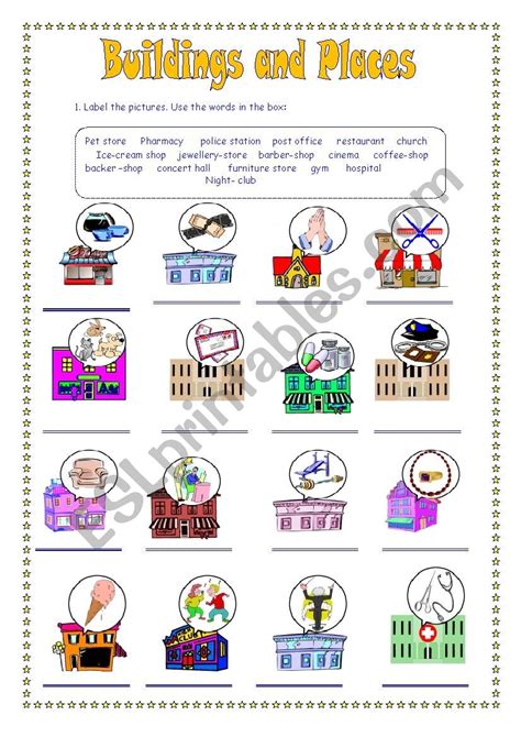 Buildings Vocabulary Esl Worksheet By Carlos1127