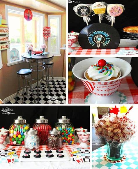 We may earn commission on some of the items you choose to buy. Kara's Party Ideas 1950's Diner Party with SO MANY cute ...