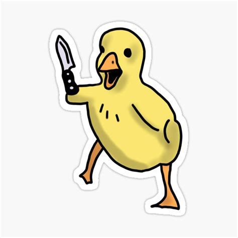 Evil Duck Sticker For Sale By Corabr Redbubble