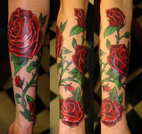 A tattoo of a rose's thorny vines choking a dagger means that goodness always trumps evil or that true love is possible after a heartbreak. Meaning of Rose Tattoo - Black, Blue, Purple, and Other ...