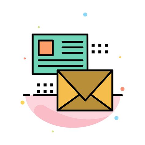 Mailing Conversation Emails List Mail Abstract Flat Color Icon Template