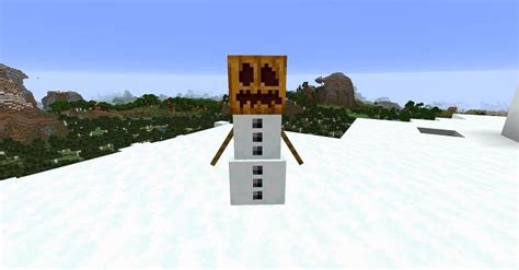 Minecraft Redditor Creates A Beautiful Snow Golem For Halloween