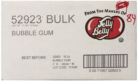 Jelly Belly Bubble Gum 10 Pound Box Jelly Beans