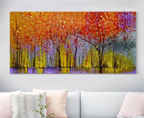 Large Original Oil Painting On Canvas Abstract Tree