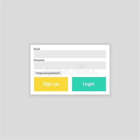 Login Form Menu With Simple Line Icons Website Element For Your Web