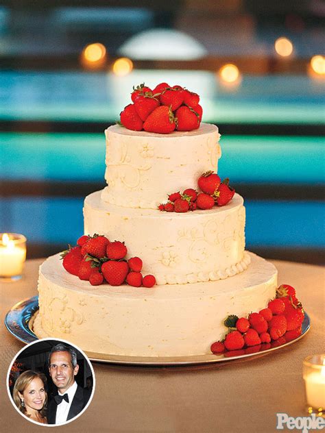 Katie Couric And John Molners Strawberry Lemon Wedding Cake Details