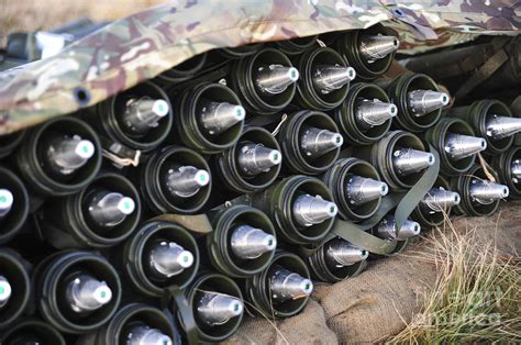 81mm Mortar Rounds Ready Stacked Ready Photograph By Andrew Chittock