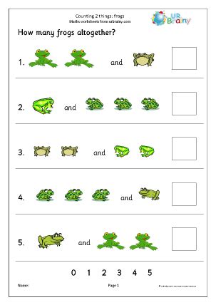 A great chart for any class that show the secondary colors. Counting Two Sets - Frogs
