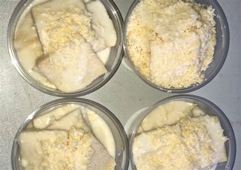 Tata roti tawar satu lembar di dasar wadah kaca atau plastik, tuang dengan vla merata, tabur 5. Resep Setup Roti Tawar VLA keju😍 oleh Dina Zulfri Yanti ...