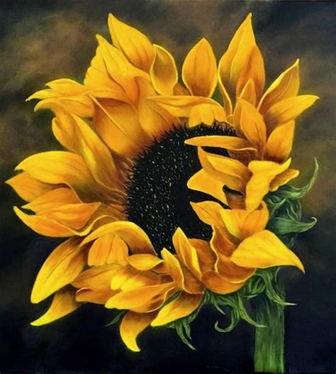 Painting On Canvas Acrylic Painting Etsy Sunflower Painting
