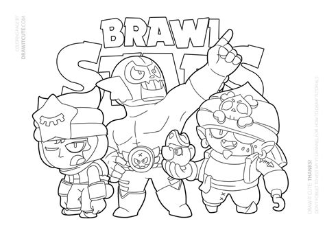 Brawl Stars Coloring Pages Coloring Home