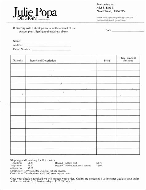 11 Business Order Form Template Sampletemplatess Sampletemplatess