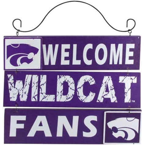 Kansas State Wildcats 12 X 95 Wooden Welcome Sign Official