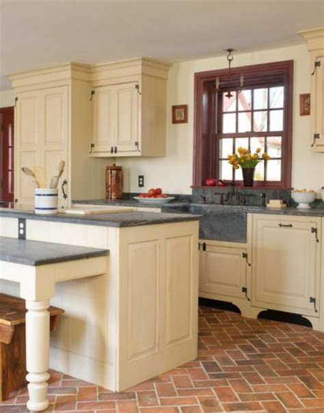 40 Amazing Brick Floor Kitchen Design Inspirations Timeless Kitchen